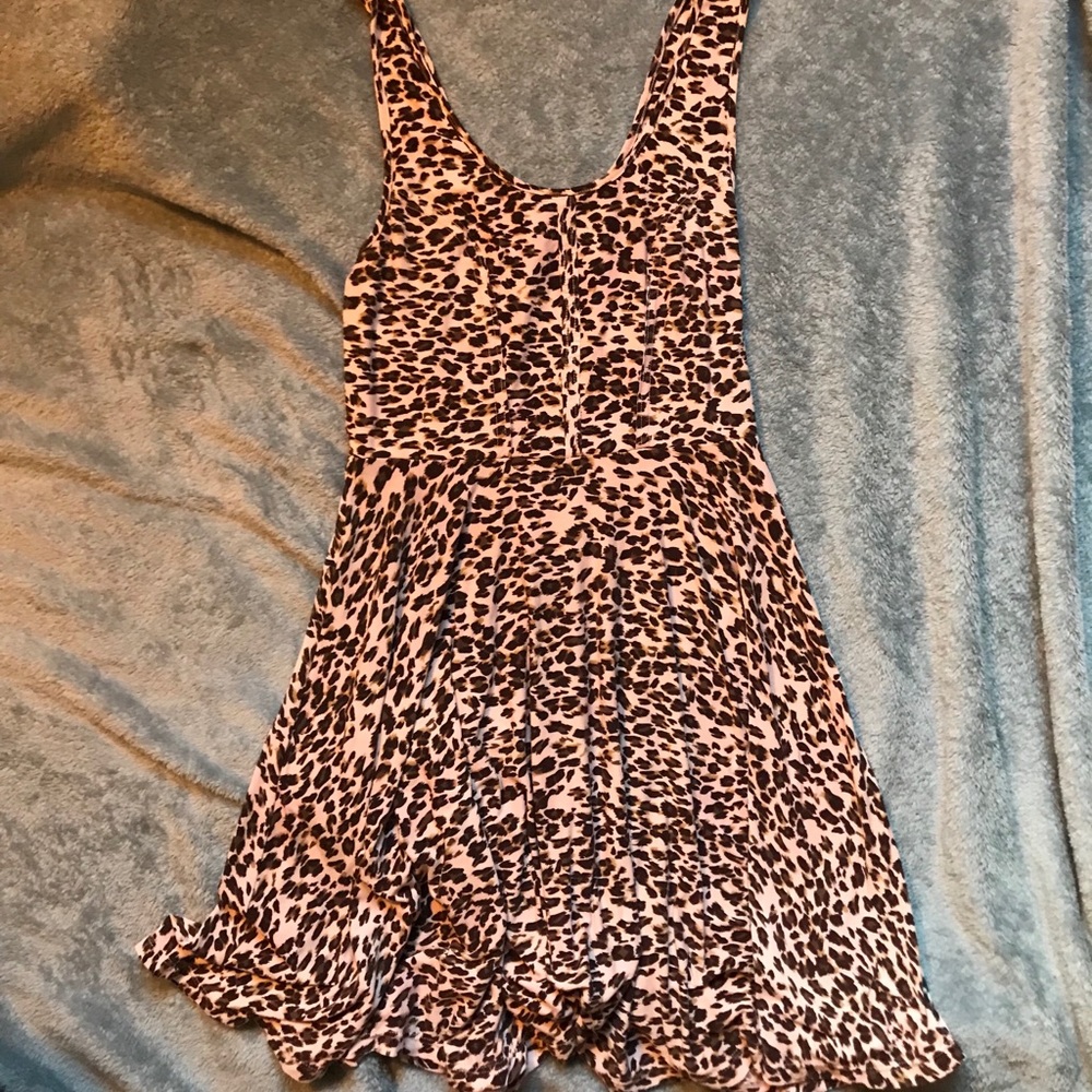 Free People Blush Leopard Print Dress